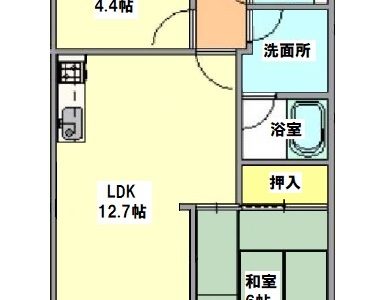 2LDKのお部屋です。(間取)