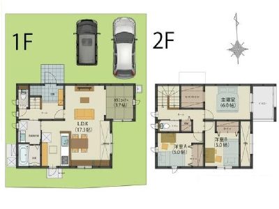 畳コーナーのある3LDKの間取り(間取)